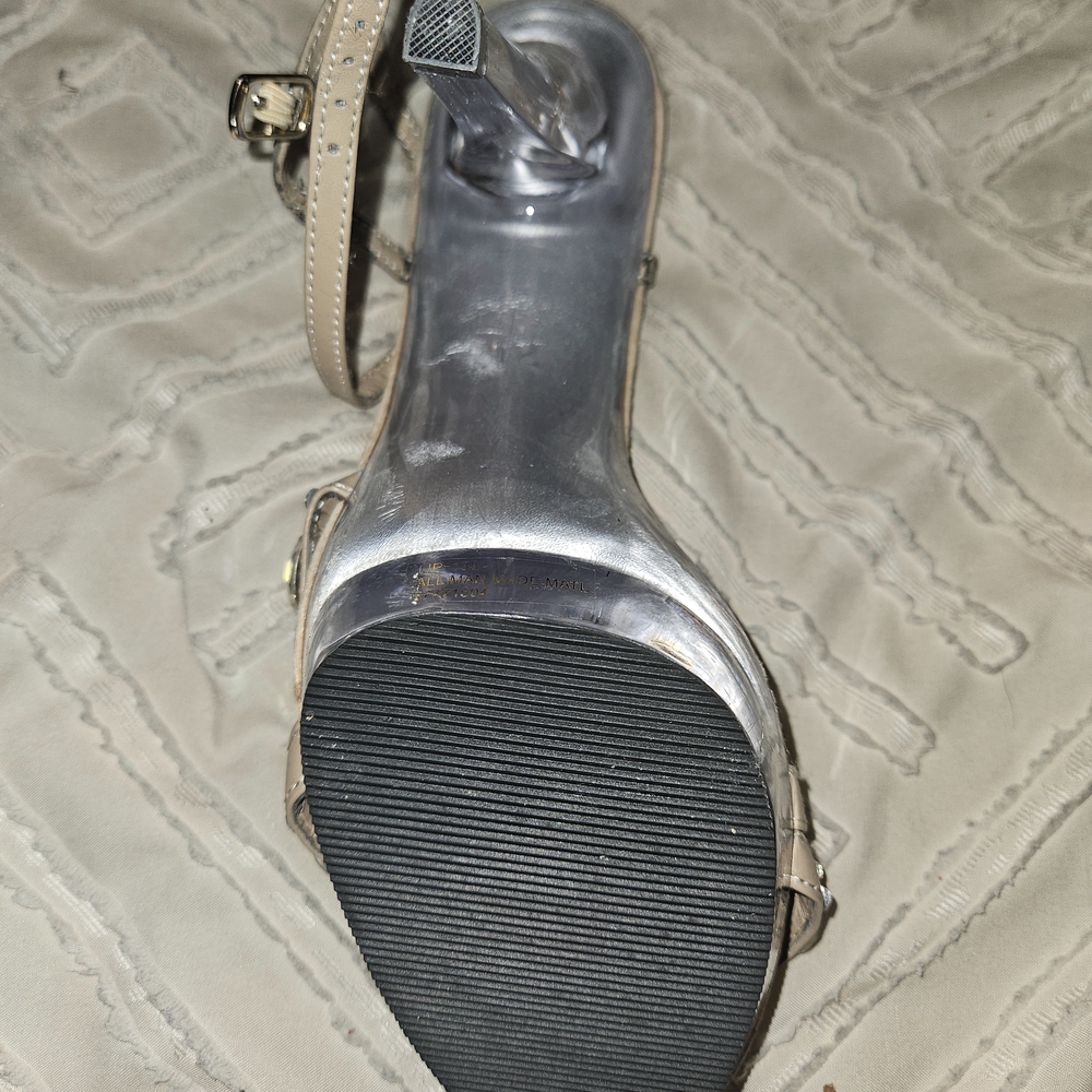 Silver Strappy Heels